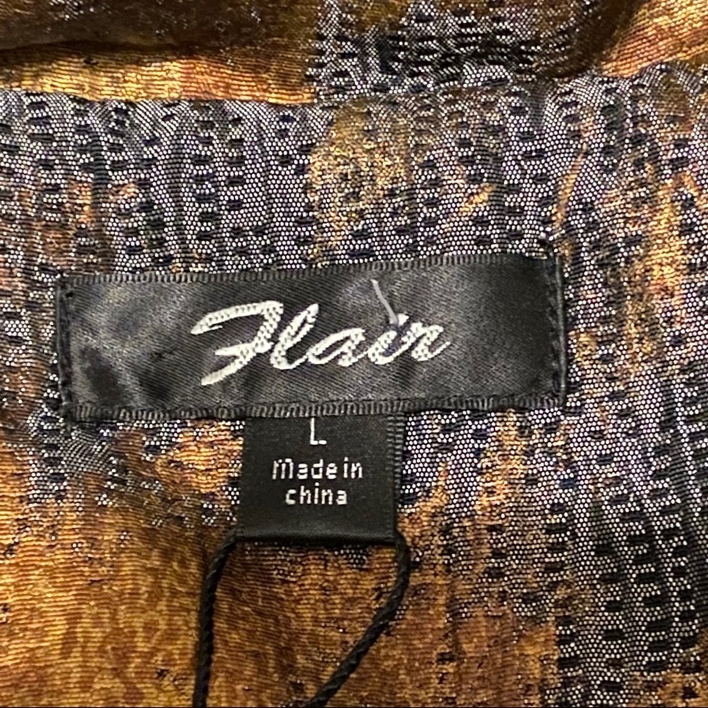 Flair blazer‎ ruffled collar PJ215BR-L NWT Large - Picture 5 of 8